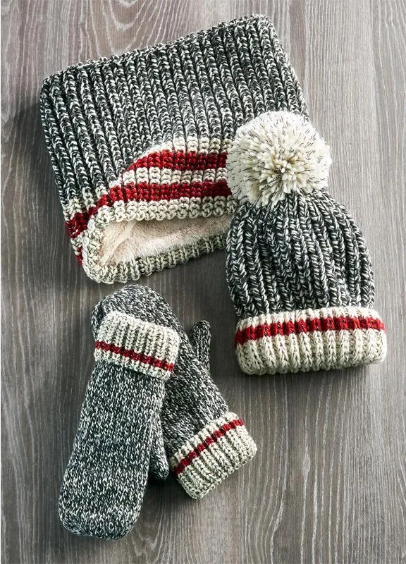 Charlie Paige Classic Winter Heritage Hat , Scarf And Mitten Set sold by Great Sox product image thumbnail 2