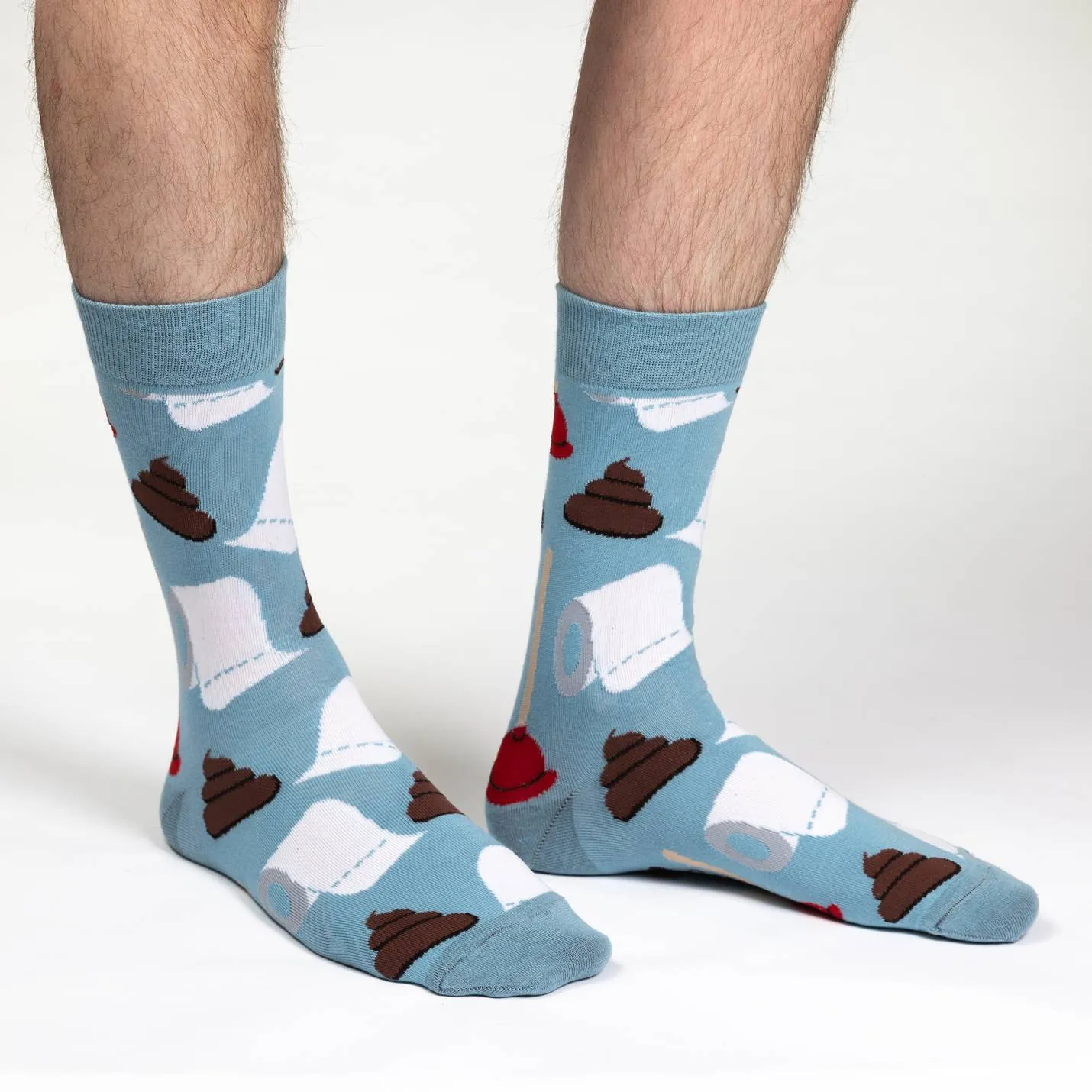 "Poop & Plungers" Crew Socks by Good Luck sold by Great Sox product image thumbnail 2