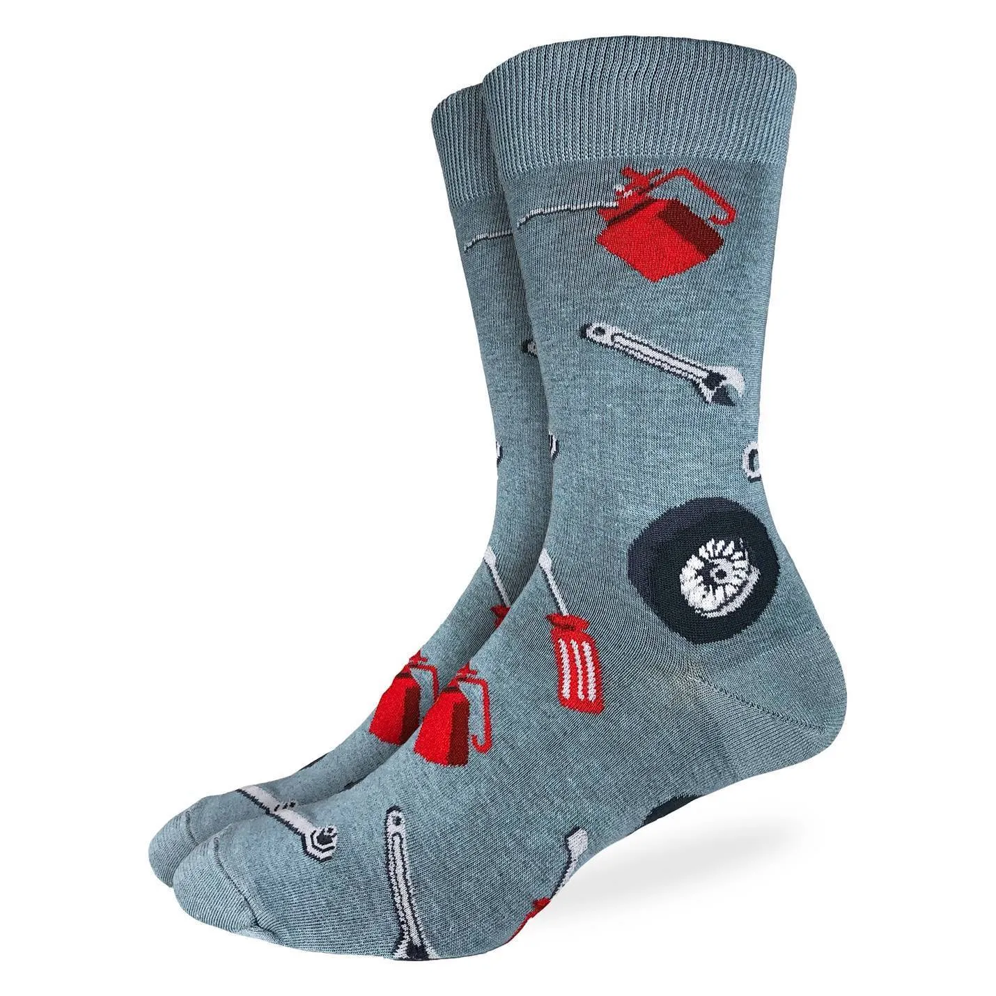 "Car Mechanic" Crew Socks by Good Luck Sock - Large sold by Great Sox