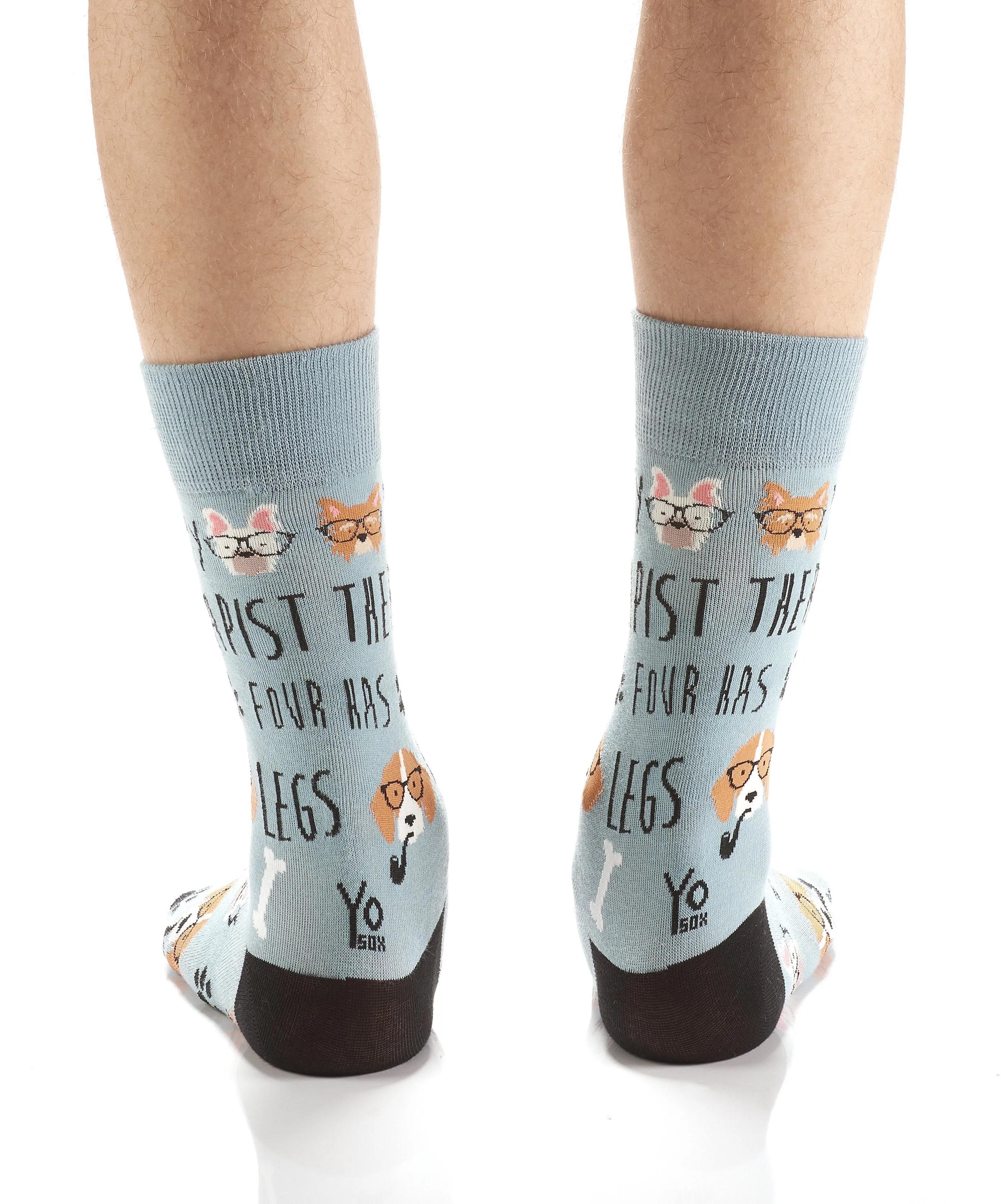 "Four-Legged Friend" Cotton Dress Crew Socks by YO Sox - Large sold by Great Sox product image thumbnail 3