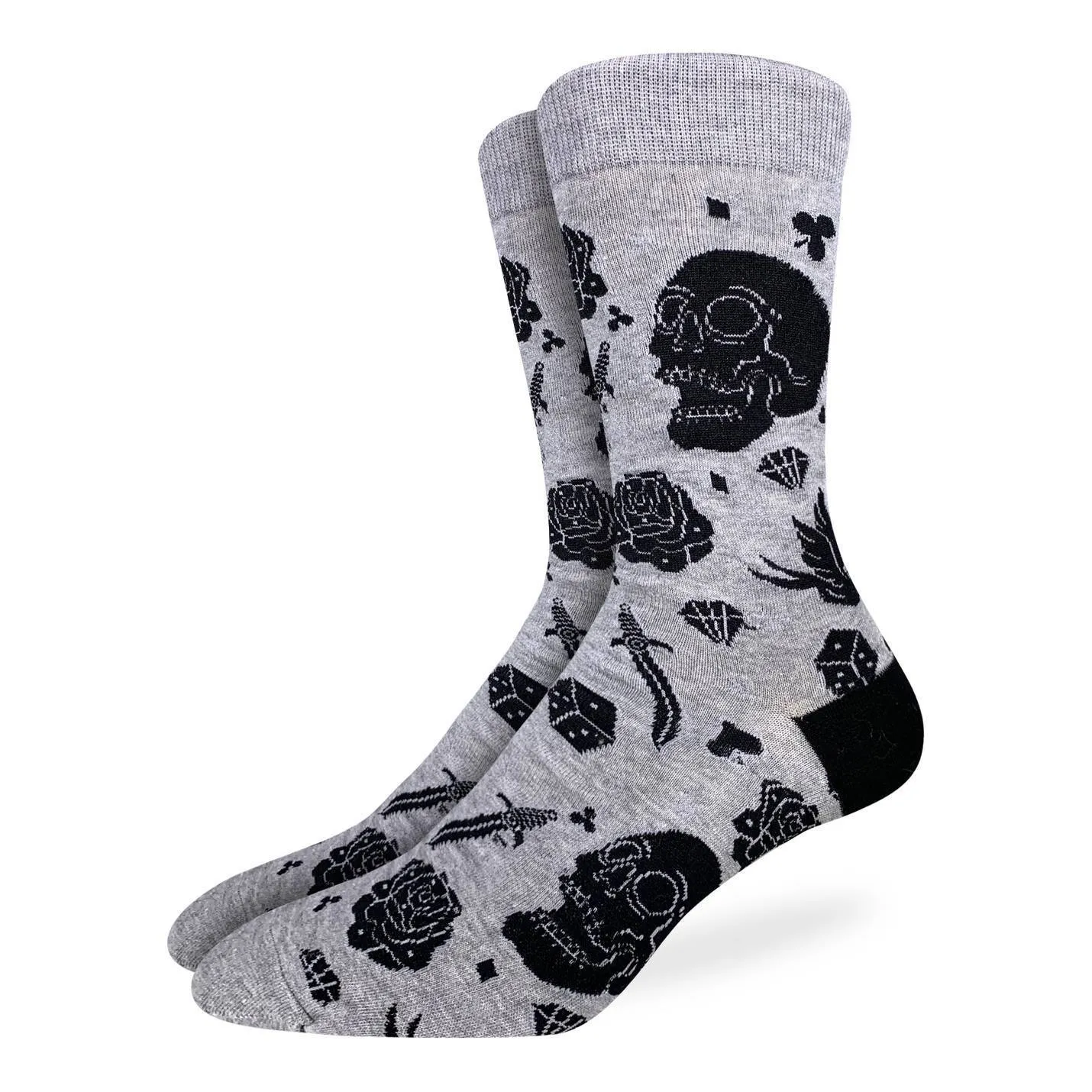 "Skulls" Cotton Crew Socks by Good Luck Sock sold by Great Sox product image thumbnail 2