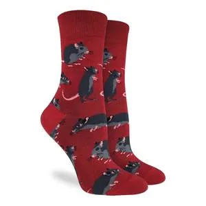 "Rats" Cotton Crew Socks by Good Luck Sock sold by Great Sox