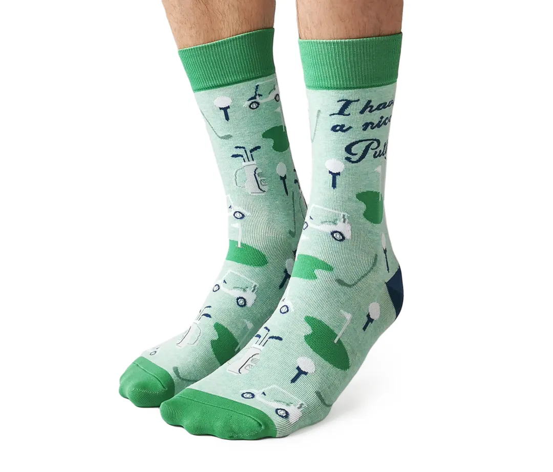 "Nice Putt" Cotton Crew Socks by Uptown Sox sold by Great Sox product image thumbnail 2