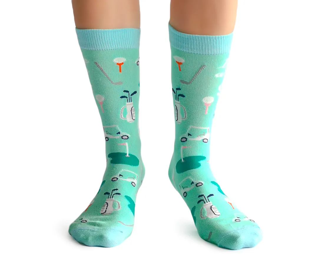 "Nice Putt" Cotton Crew Socks by Uptown Sox sold by Great Sox product image thumbnail 4