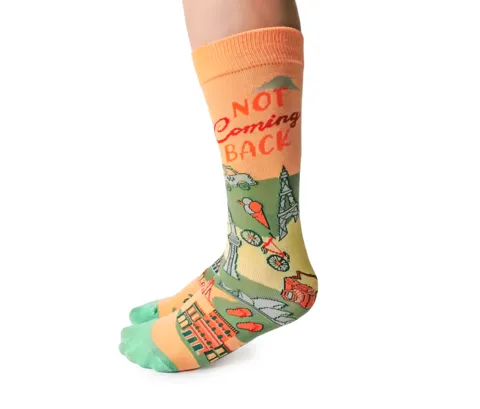 "Bon Voyage" Crew Socks by Uptown Sox - Medium sold by Great Sox
