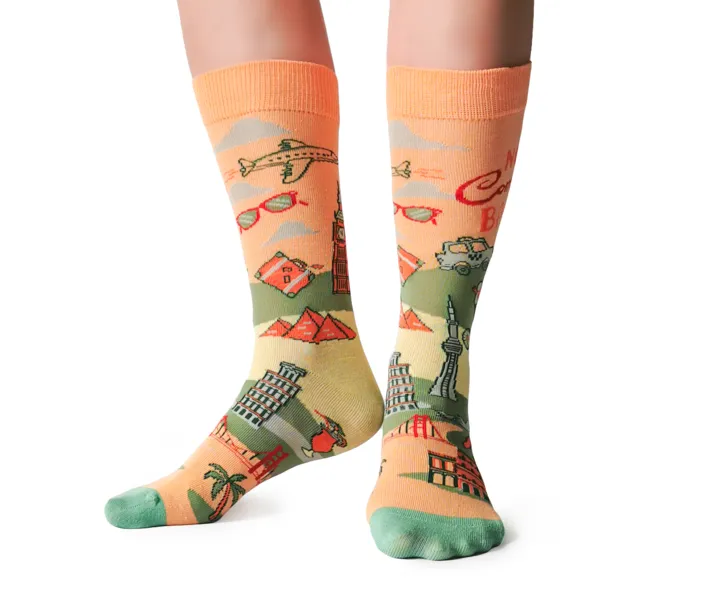 "Bon Voyage" Crew Socks by Uptown Sox - Medium sold by Great Sox product image thumbnail 2