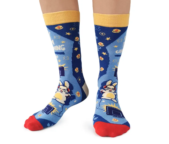 "Gamer" Cotton Crew Socks by Uptown Sox sold by Great Sox product image thumbnail 2