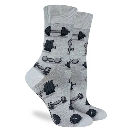 "Weights & Dumbbells" Cotton Crew Socks by Good Luck Sock sold by Great Sox product image thumbnail 2