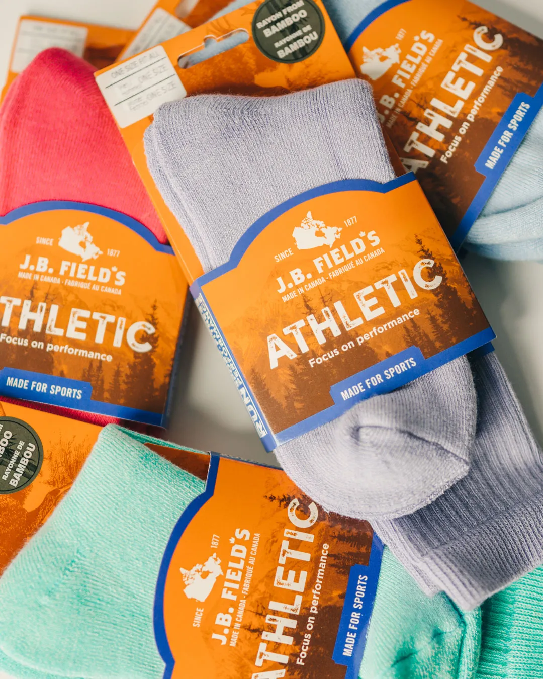 J.B. Field's Colourful Full Cushion Bamboo Crew Socks sold by Great Sox product image thumbnail 2