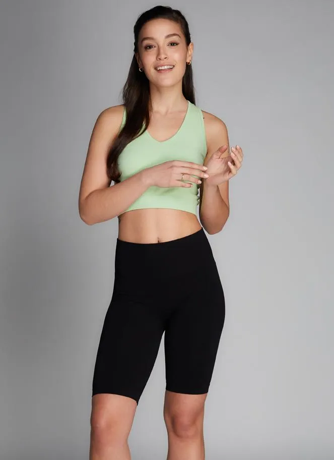 Rib High Waisted Bike Shorts by C'est Moi sold by Great Sox