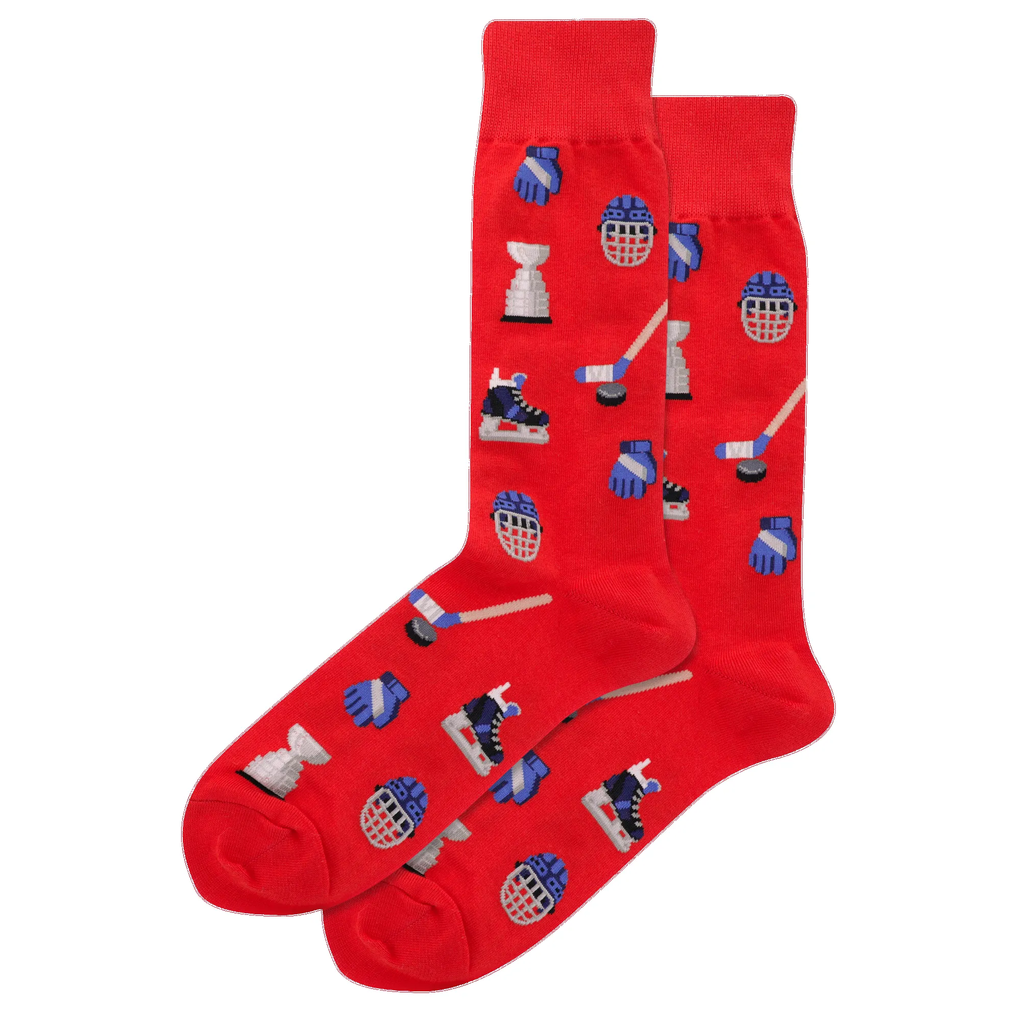 "Hockey Stick" Cotton Crew Socks by Hot Sox - Large sold by Great Sox product image thumbnail 2