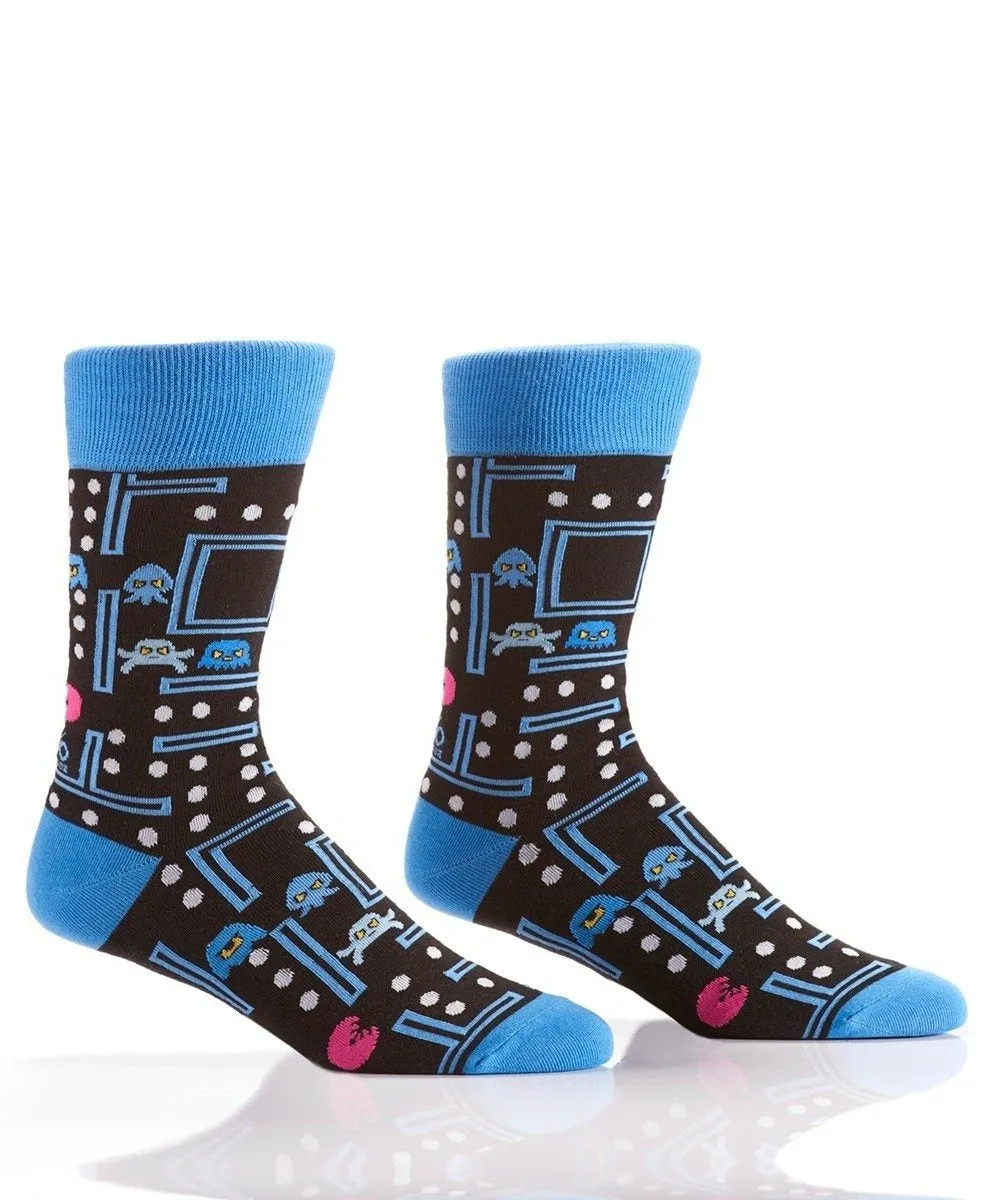 "Video Game" Cotton Dress Crew Socks by YO Sox - Large sold by Great Sox