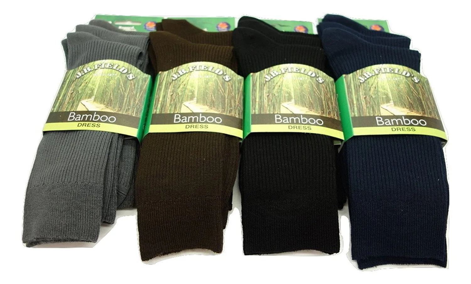 3 PAIR - J.B. Field's Men's Ribbed Bamboo Crew Dress Socks sold by Great Sox product image thumbnail 2