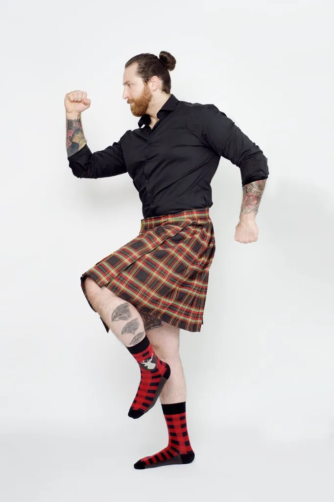 "Tartan Buck" Cotton Crew Socks by Uptown Sox - Large sold by Great Sox product image thumbnail 2