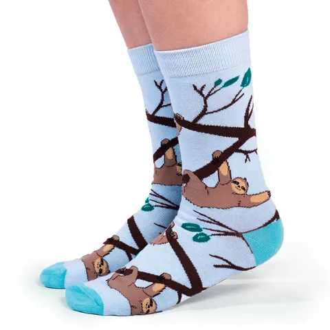 "Slothin' Around" Cotton Crew Socks by Uptown Sox sold by Great Sox product image thumbnail 2