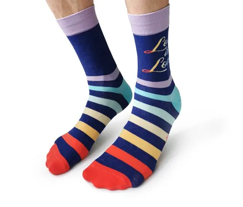 "Love is Love" Pride Cotton Crew Socks by Uptown Sox - Medium sold by Great Sox product image thumbnail 3