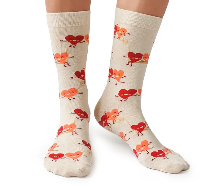 "Tandem Hearts" Cotton Socks by Uptown Sox sold by Great Sox product image thumbnail 3
