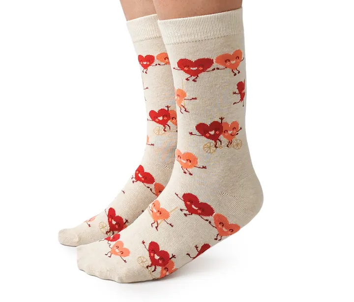 "Tandem Hearts" Cotton Socks by Uptown Sox sold by Great Sox product image thumbnail 4