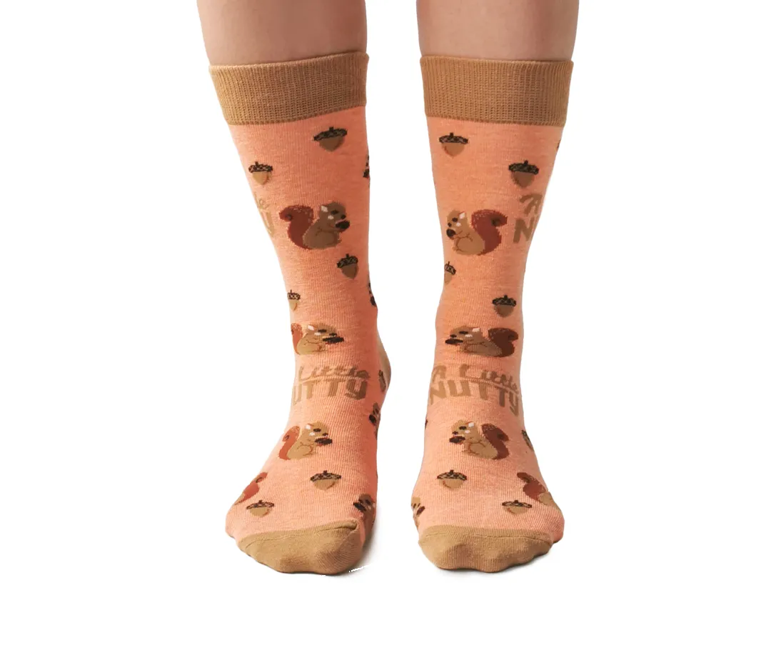 "A Little Nutty" Cotton Crew Socks by Uptown Sox sold by Great Sox product image thumbnail 3