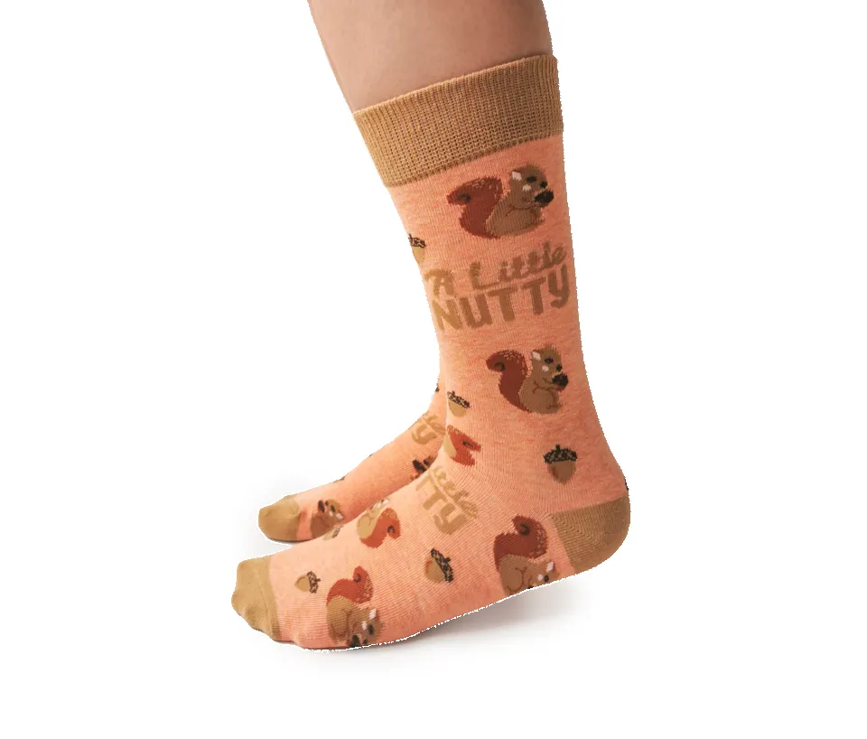 "A Little Nutty" Cotton Crew Socks by Uptown Sox sold by Great Sox product image thumbnail 4