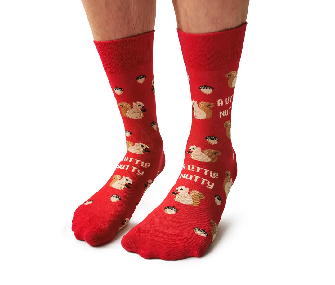 "A Little Nutty" Cotton Crew Socks by Uptown Sox sold by Great Sox product image thumbnail 2