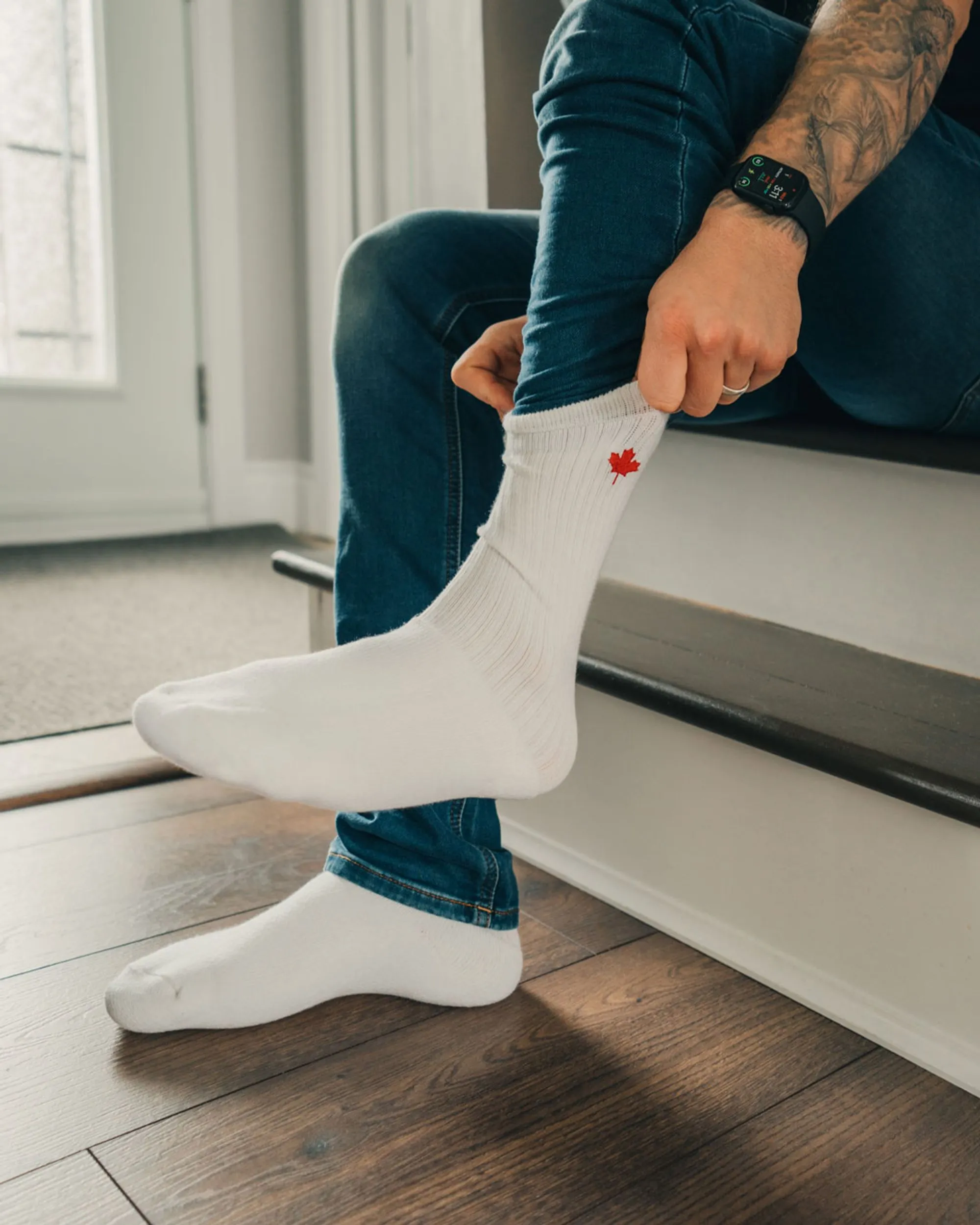 J.B. Field's "Canadian Maple Leaf" Organic Cotton Crew Sock sold by Great Sox product image thumbnail 4