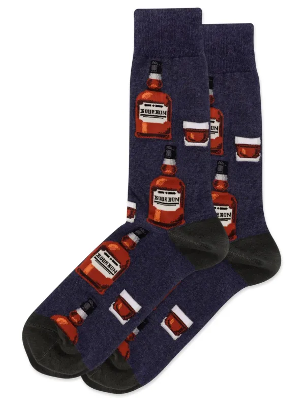 Hot Sox "Bourbon" Cotton Crew Socks - Large sold by Great Sox