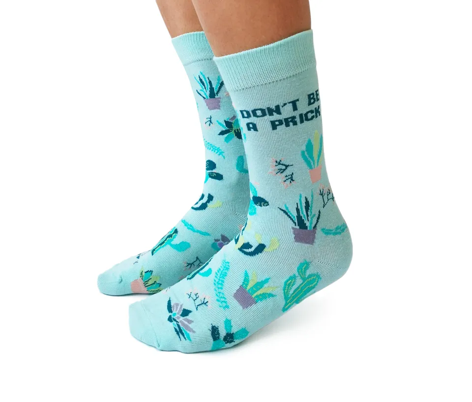 "Prickly" Cotton Crew Socks by Uptown Sox - Medium sold by Great Sox