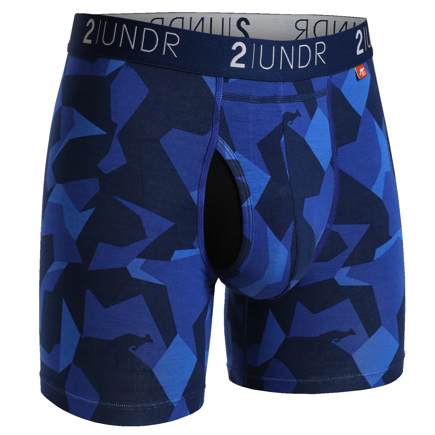 2UNDR Swing Shift 6" Boxer Brief - Blue Camo sold by Great Sox