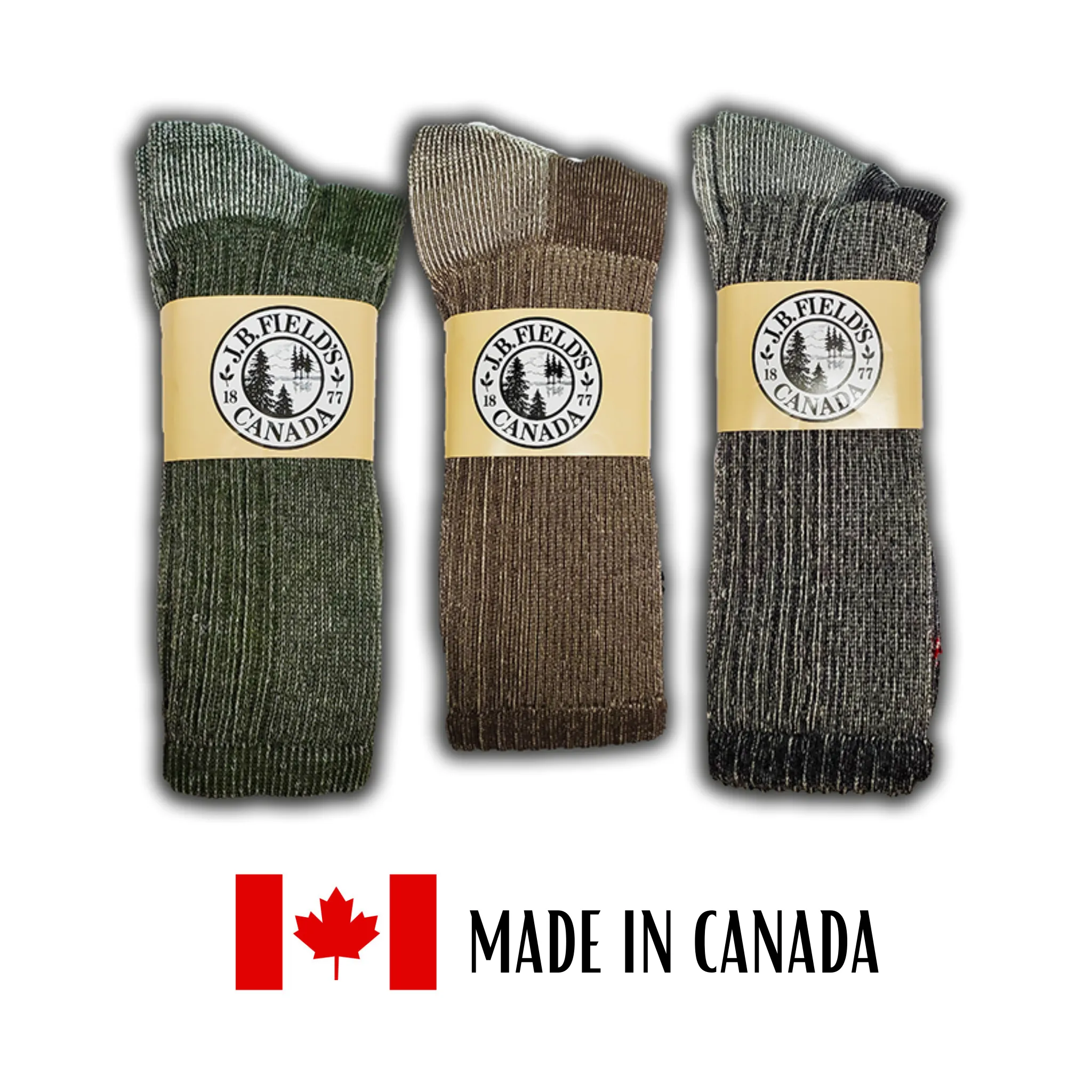 3 PAIR - J.B. Field's "Hiker GX" Merino Wool Hiking Sock (SLIGHTLY IMPERFECT) - NEUTRAL sold by Great Sox product image thumbnail 2