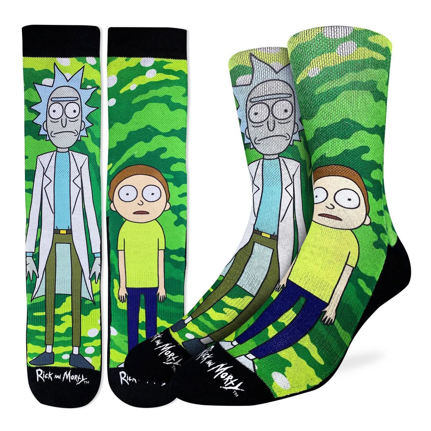 "Rick and Morty" Active Crew Socks by Good Luck Sock sold by Great Sox
