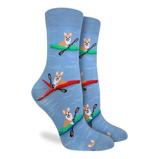 "Corgi Kayaking" Crew Socks by Good Luck Sock sold by Great Sox product image thumbnail 2