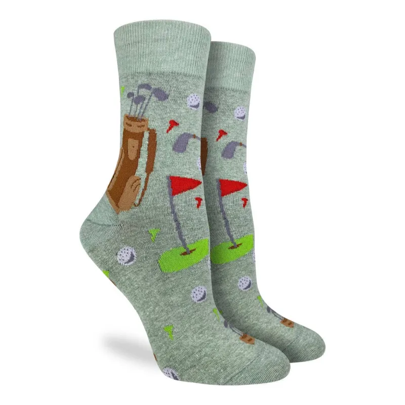 "Golf Green" Crew Socks by Good Luck Sock sold by Great Sox