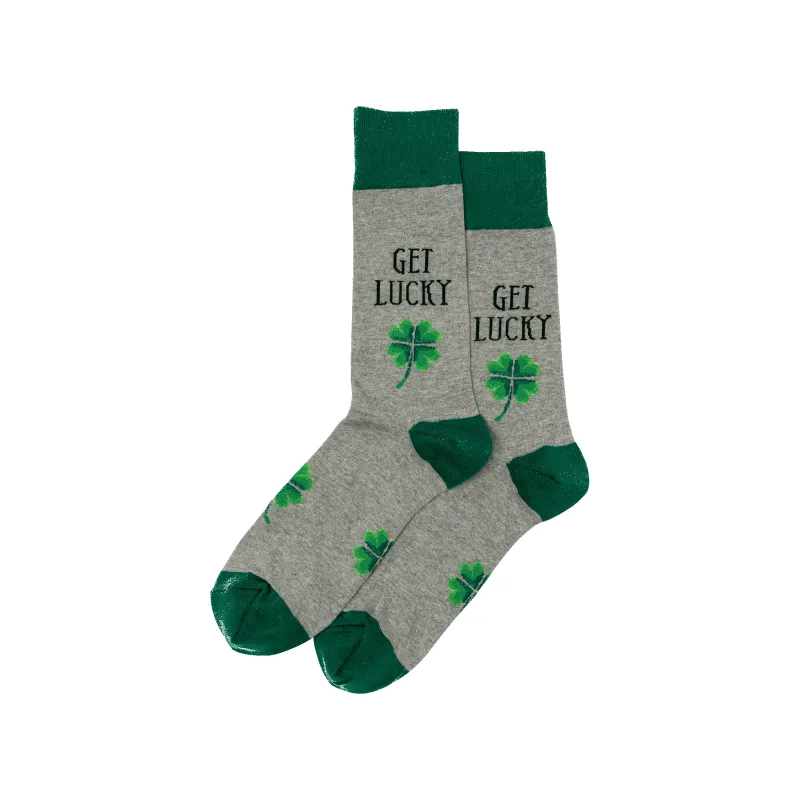"Get Lucky" Cotton Crew Socks by Hot Sox sold by Great Sox