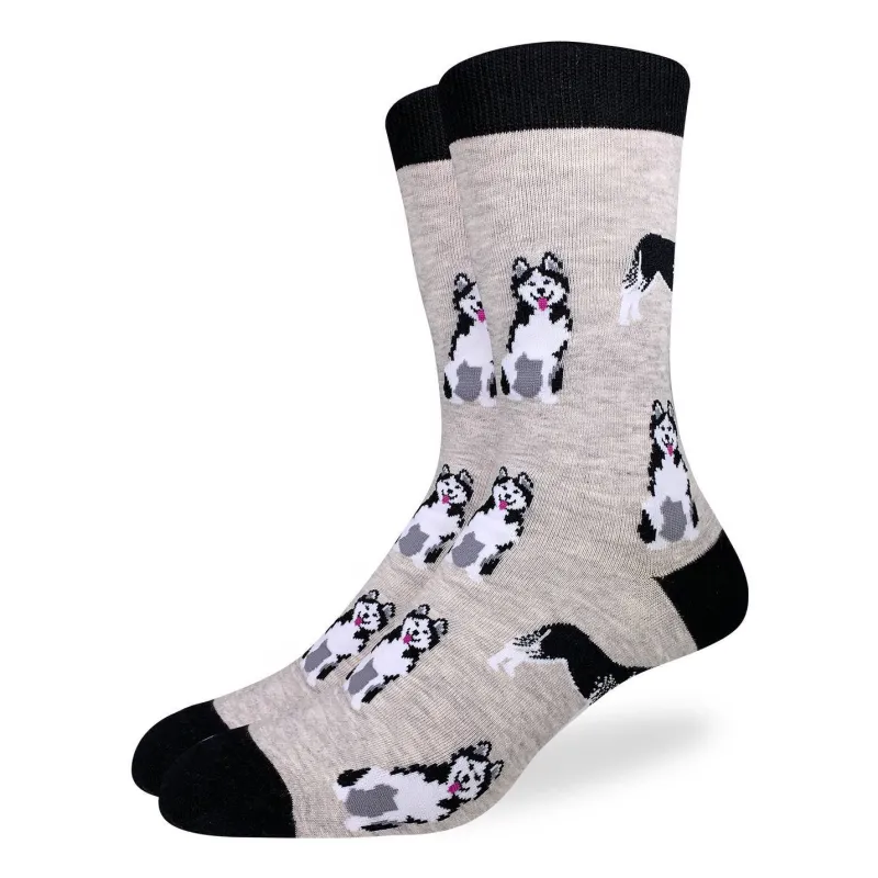 "Husky" Cotton Crew Socks by Good Luck Sock sold by Great Sox