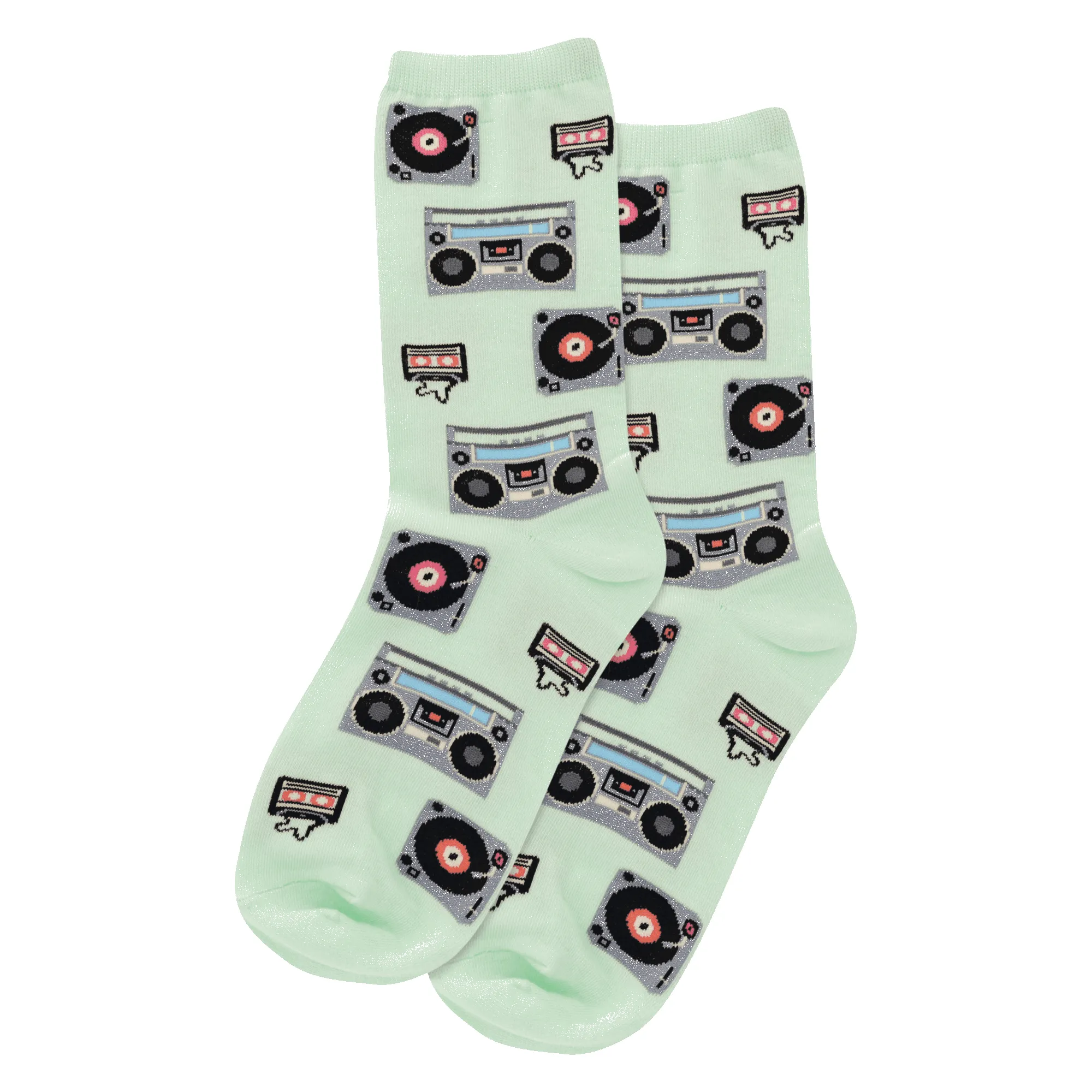 "Retro Music" Cotton Crew Socks by Hot Sox sold by Great Sox product image thumbnail 2