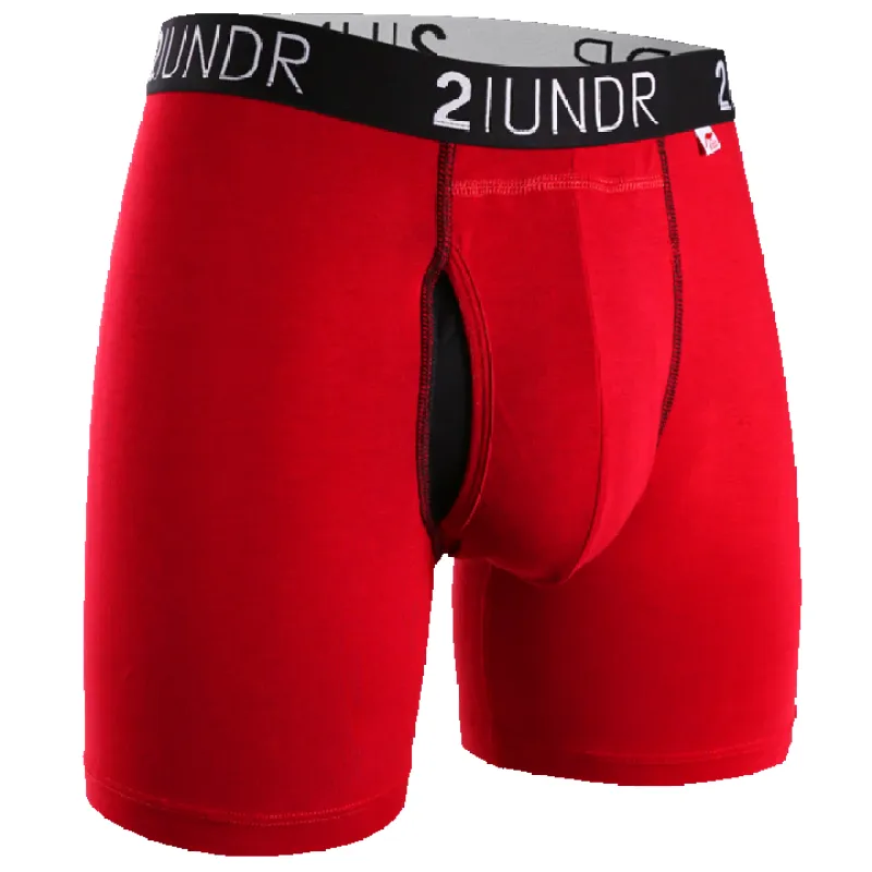 2UNDR Swing Shift 6" Boxer Brief - Red sold by Great Sox