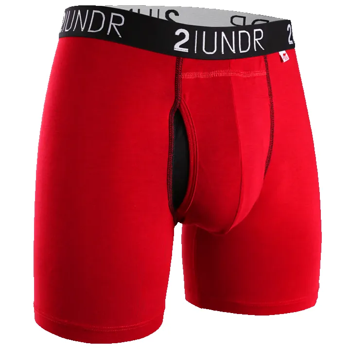 2UNDR Swing Shift 6" Boxer Brief - Red sold by Great Sox