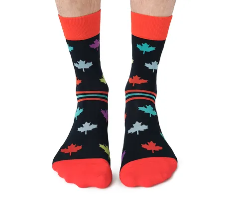 "Canada in Colour" Cotton Crew Socks by Uptown Sox - Large sold by Great Sox product image thumbnail 3