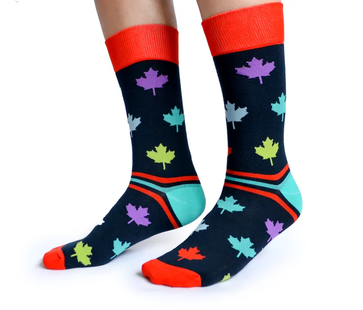 "Canada in Colour" Cotton Crew Socks by Uptown Sox - Large sold by Great Sox product image thumbnail 2