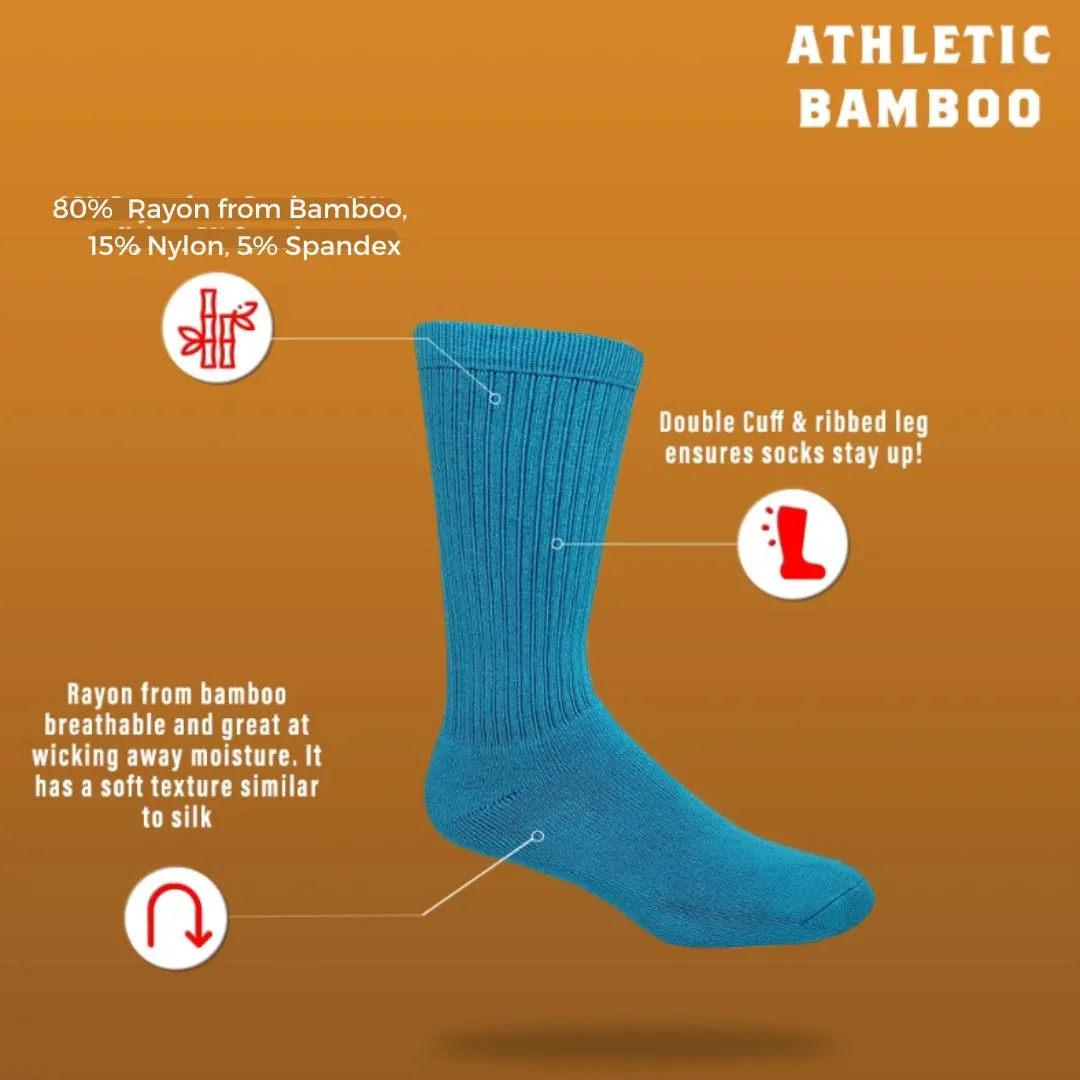 J.B. Field's Plain Full Cushion Bamboo Crew Socks sold by Great Sox product image thumbnail 4