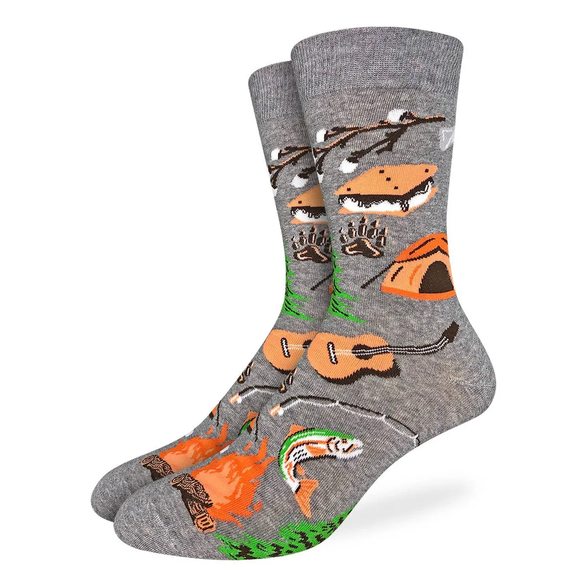 "Camping" Crew Socks by Good Luck Sock (CLEARANCE) sold by Great Sox product image thumbnail 3
