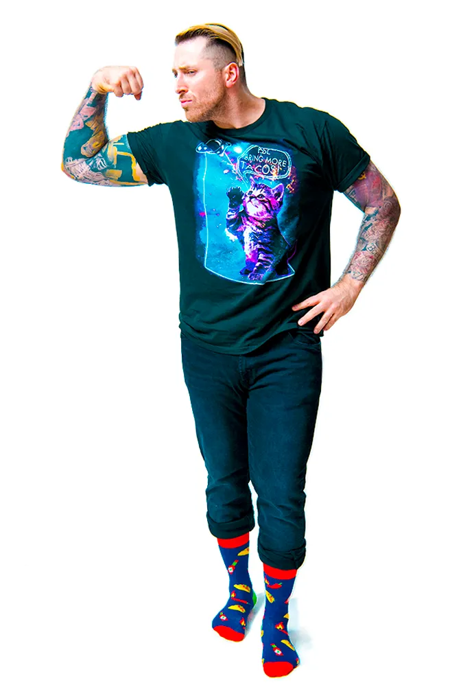 "Muy Caliente" Taco Cotton Crew Socks by Uptown Sox - Large sold by Great Sox product image thumbnail 2