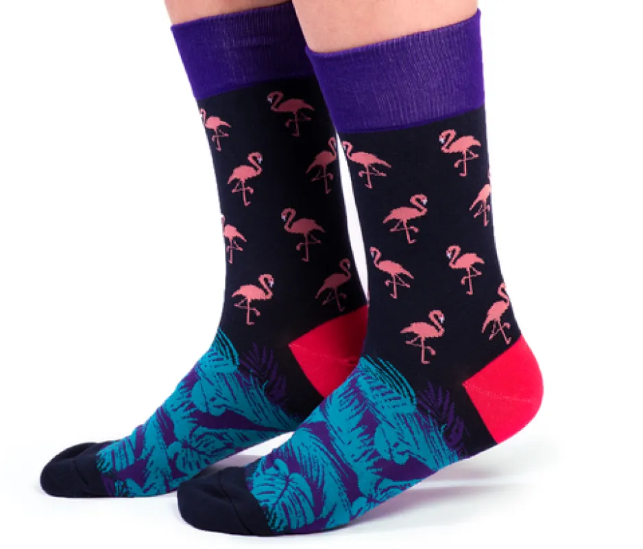 "Tropical Punch" Cotton Crew Socks by Uptown Sox - Large sold by Great Sox