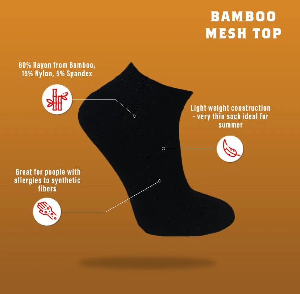"Mesh Top" Bamboo Sport Ankle Socks by KEY (3PK) sold by Great Sox product image thumbnail 3