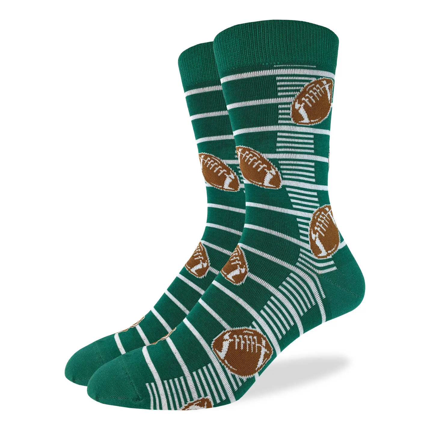 "Football" Cotton Crew Socks by Good Luck Sock sold by Great Sox