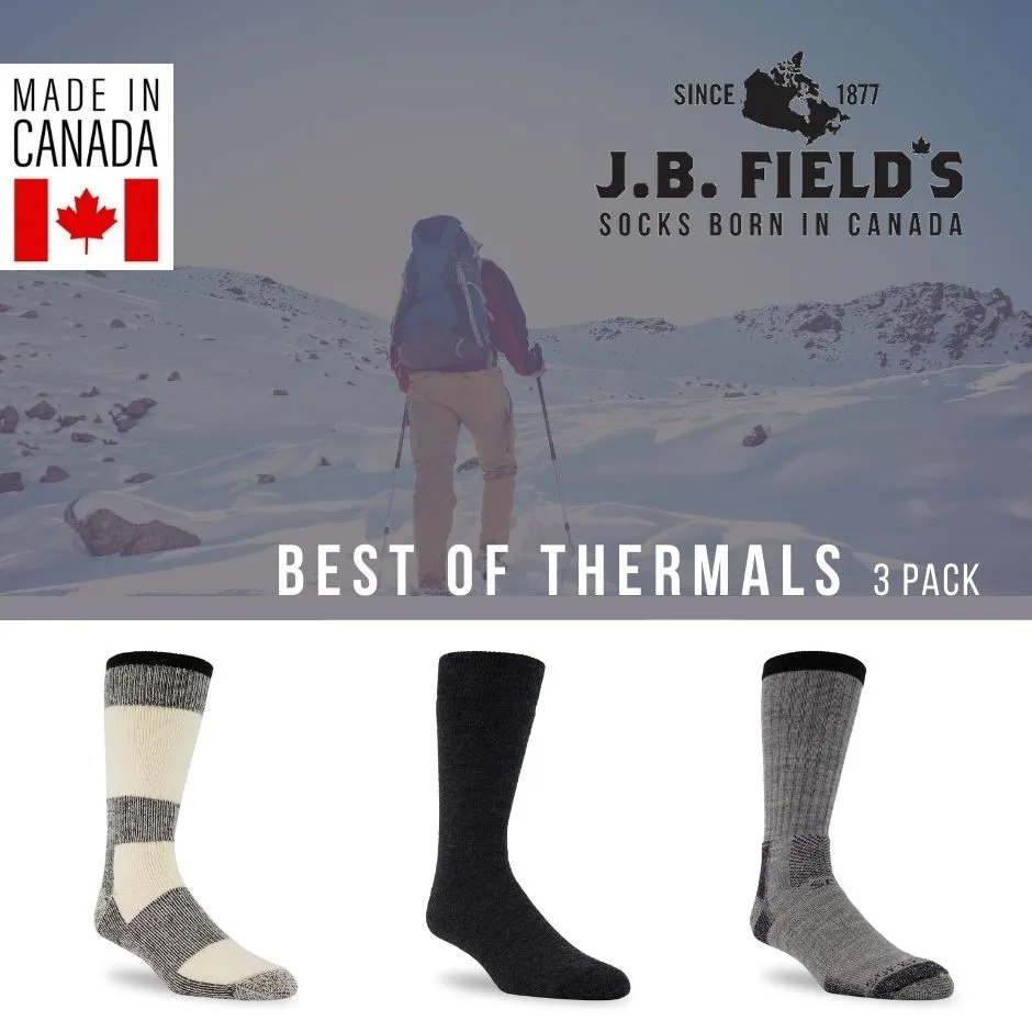 3 PAIR - J.B. Field's Best Of Merino Wool Winter Socks (Assorted) sold by Great Sox
