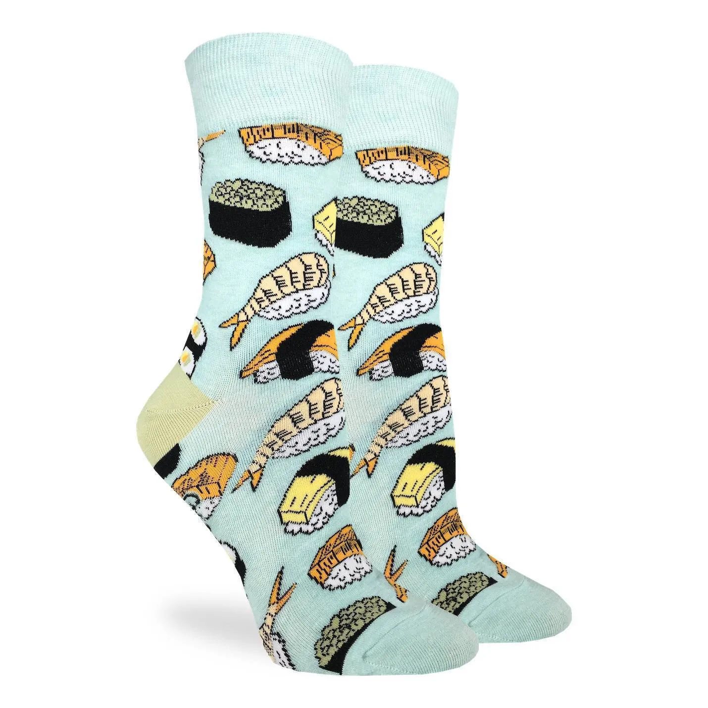 "Sushi" Cotton Crew Socks by Good Luck Sock sold by Great Sox