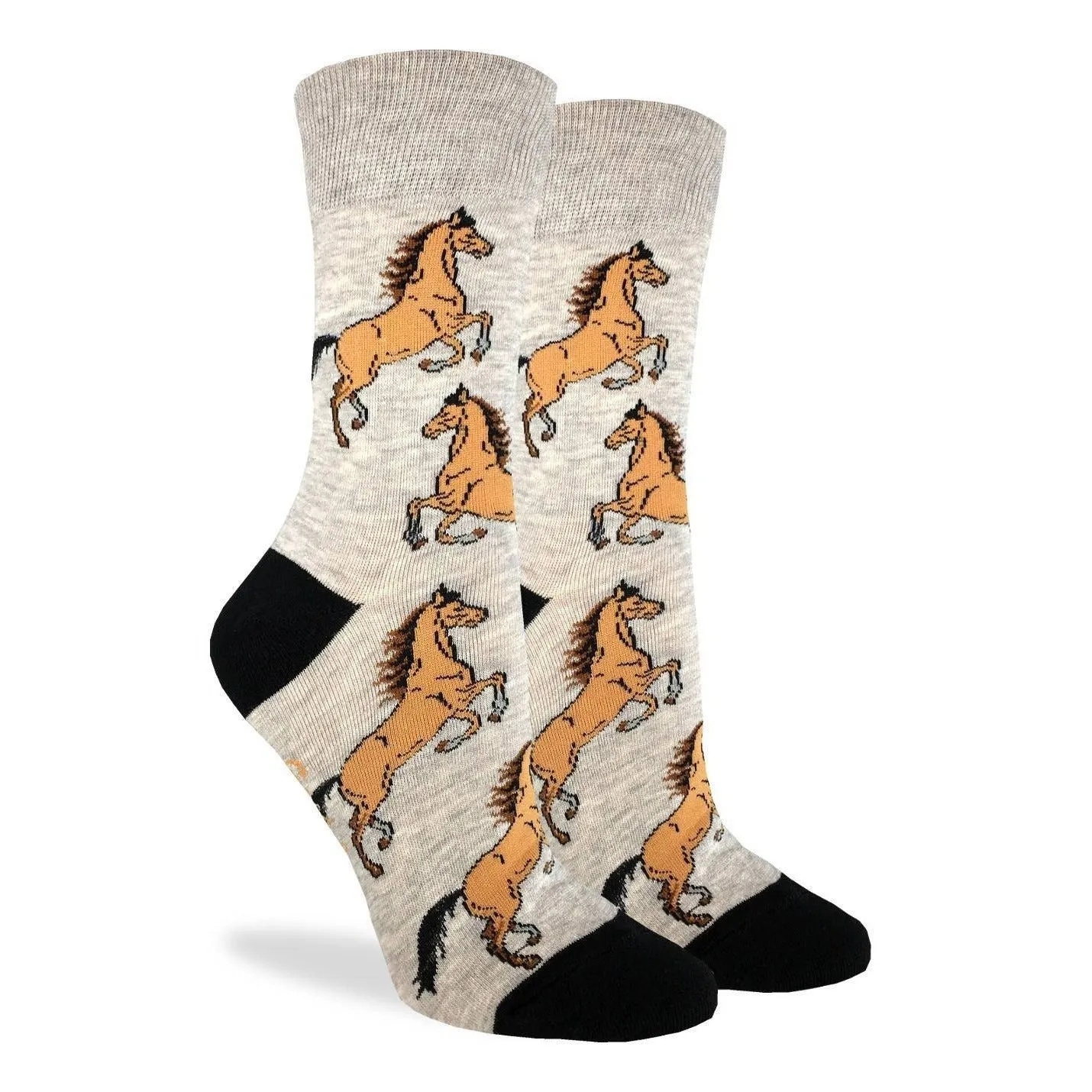"Horses" Cotton Crew Socks by Good Luck Sock sold by Great Sox