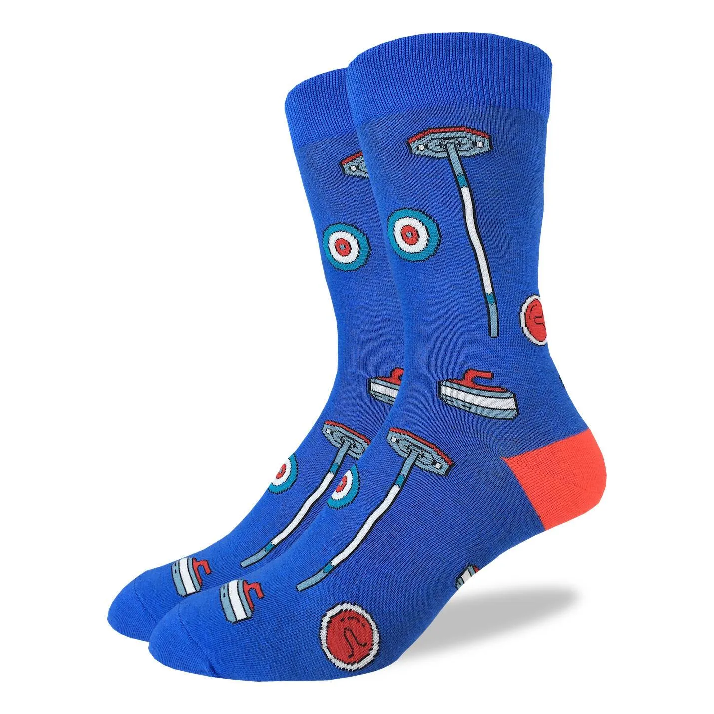 "Curling" Cotton Crew Socks by Good Luck Sock sold by Great Sox